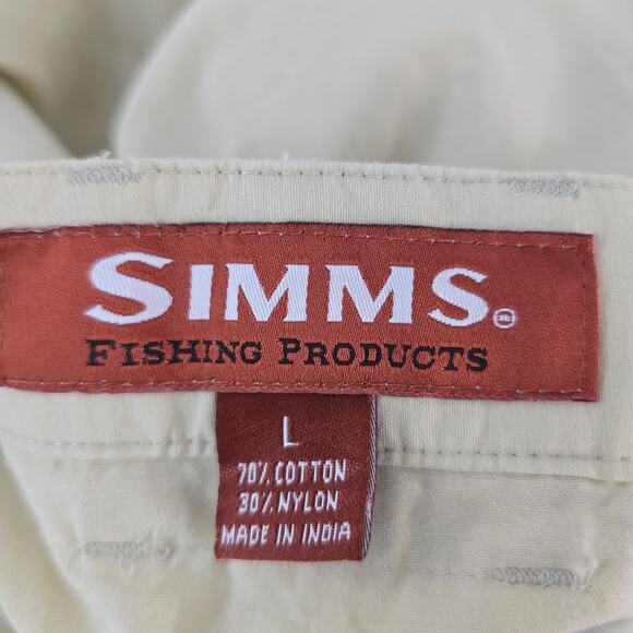 Simms Fishing Products Men’s Cargo Shorts Tan Nylon Blend Outdoor Utility L 5978 - Picture 12 of 13